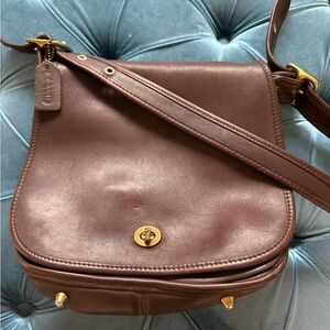 Coach Dark Brown Leather Crossbody Bag
